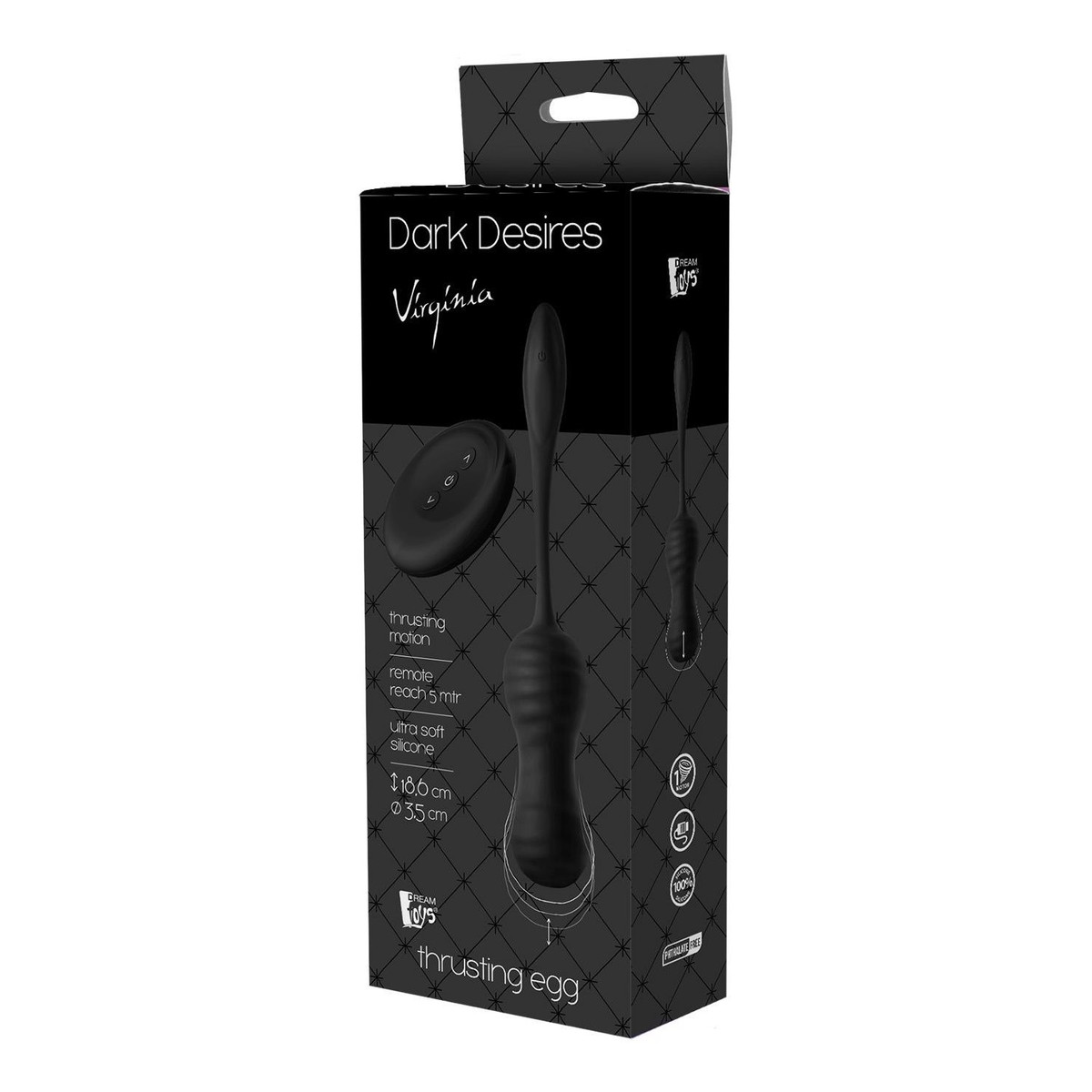 Dream Toys Dark desires virginia wibrujące jajeczko z pilotem