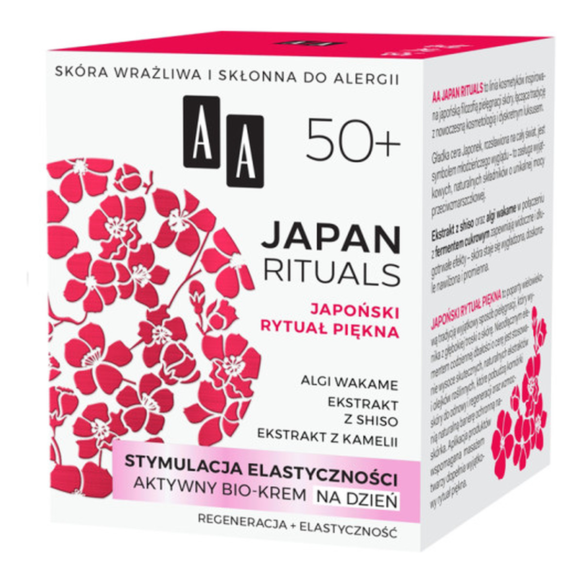 AA JAPAN RITUALS STYMULACJA ELASTYCZNOŚCI AKTYWNY BIO-KREM do twarzy NA DZIEŃ 50+ 50ml