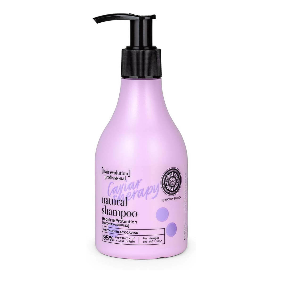 Natura Siberica Naturalny szampon do włosów zniszczonych i matowych Caviar Therapy Regeneracja i Ochrona 245ml
