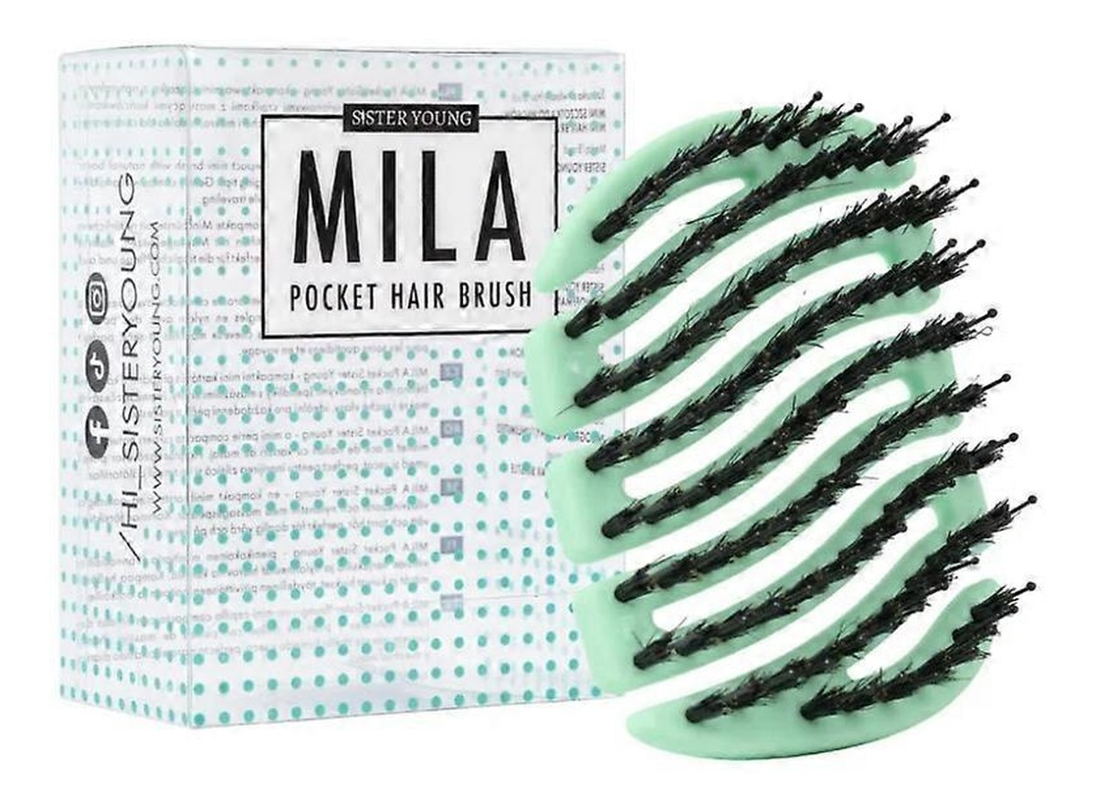 Fresh Mint szczotka do włosów z włosiem dzika