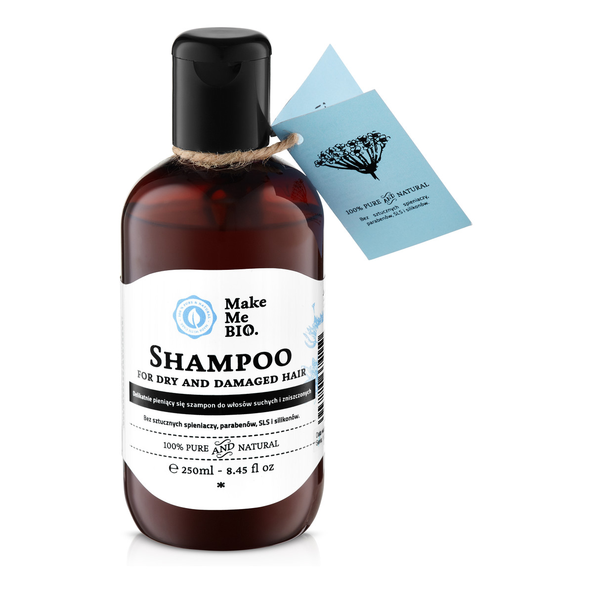 Make Me Bio Delikatnie pieniący się szampon do włosów suchych i zniszczonych 250ml