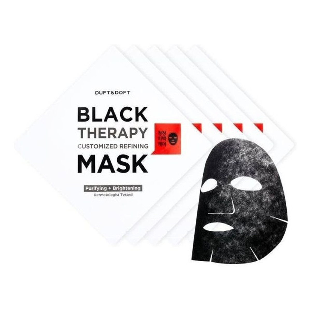 Duft & Doft Black Therapy oczyszczająca Maska w płachcie do twarzy 5x28ml 140ml
