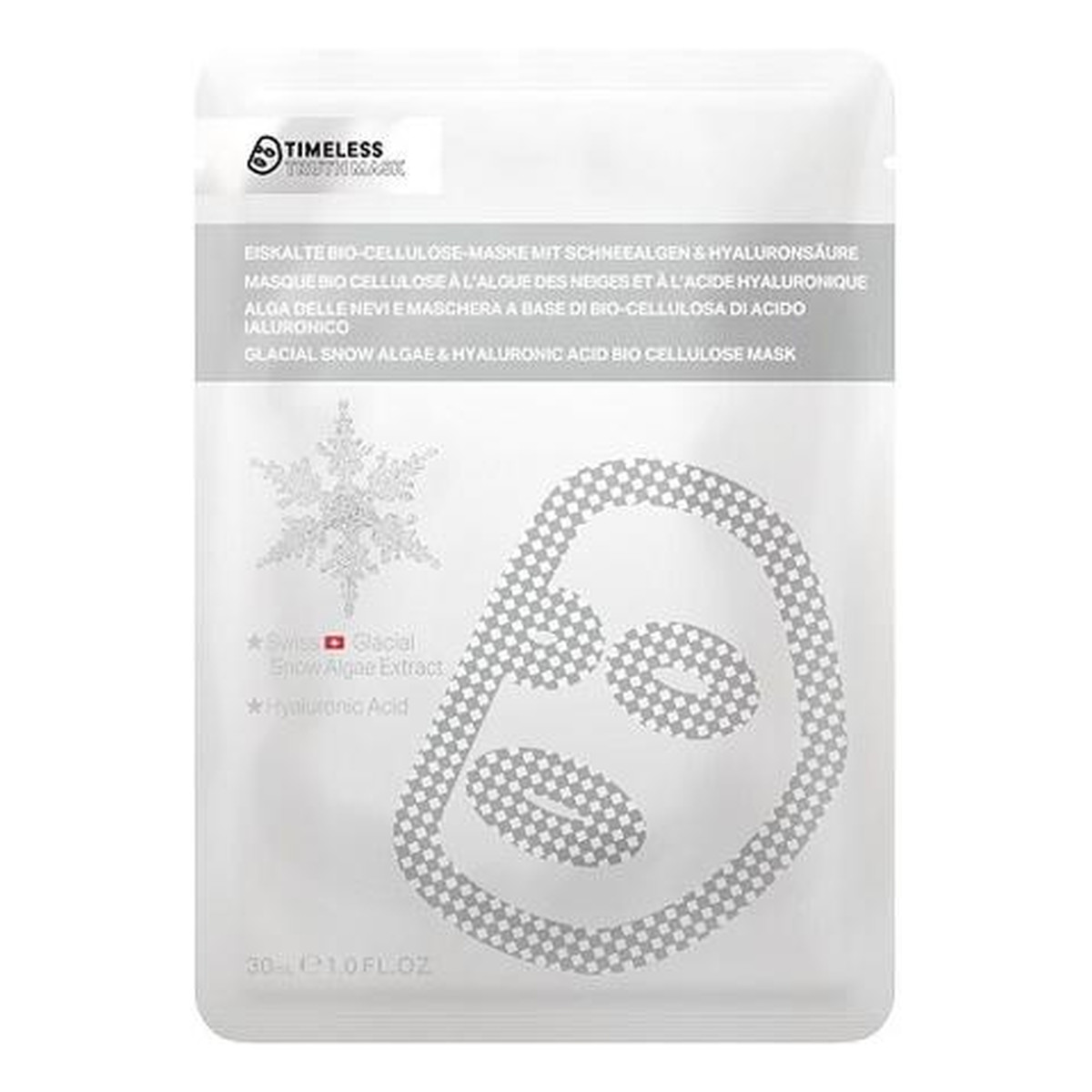 Timeless Truth Mask Glacial Snow Algae & Hyaluronic Acid maseczka w płachcie z biocelulozy 30ml