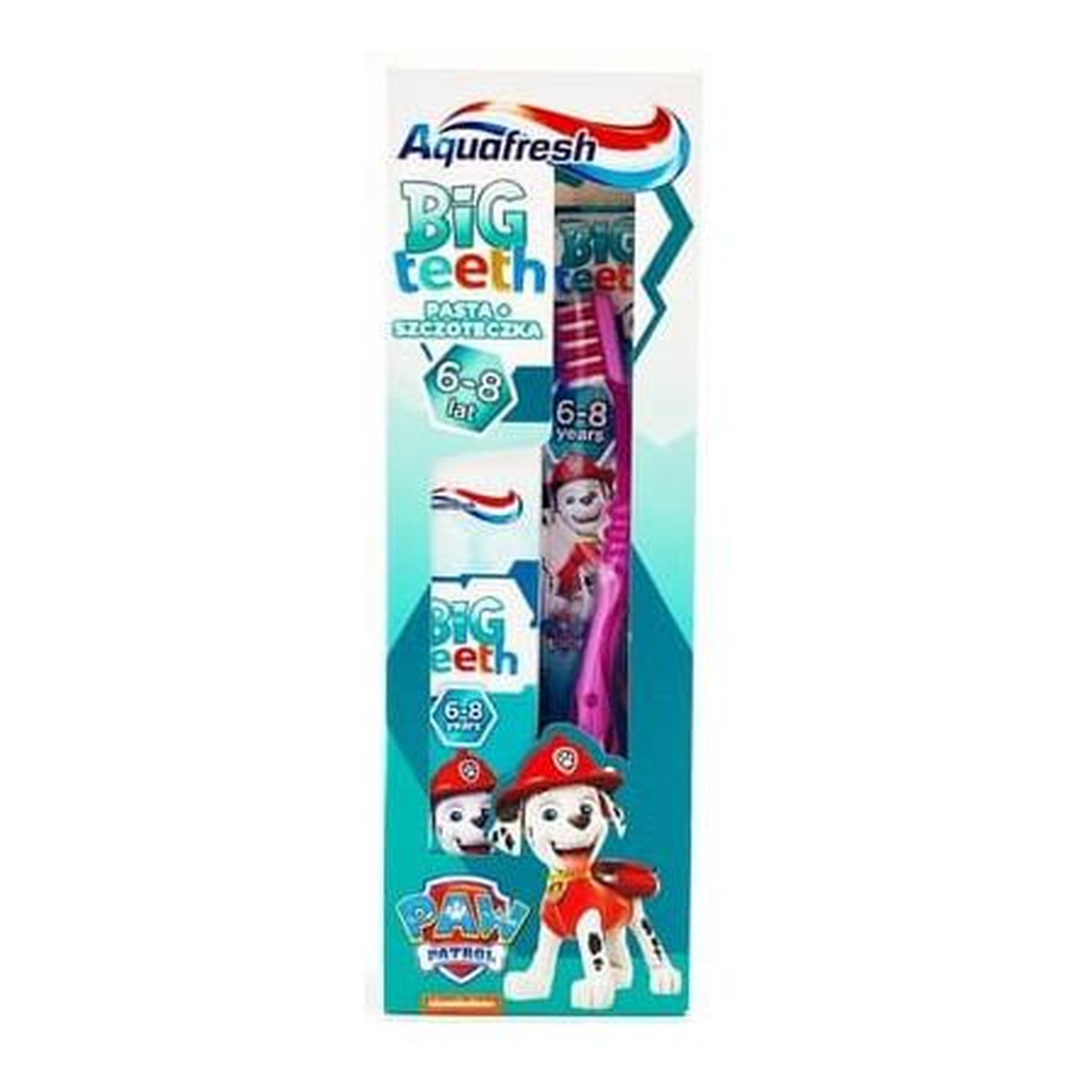 Aquafresh pasta do zębów dla dzieci 6-8 lat + szczoteczka Big Teeth 50ml