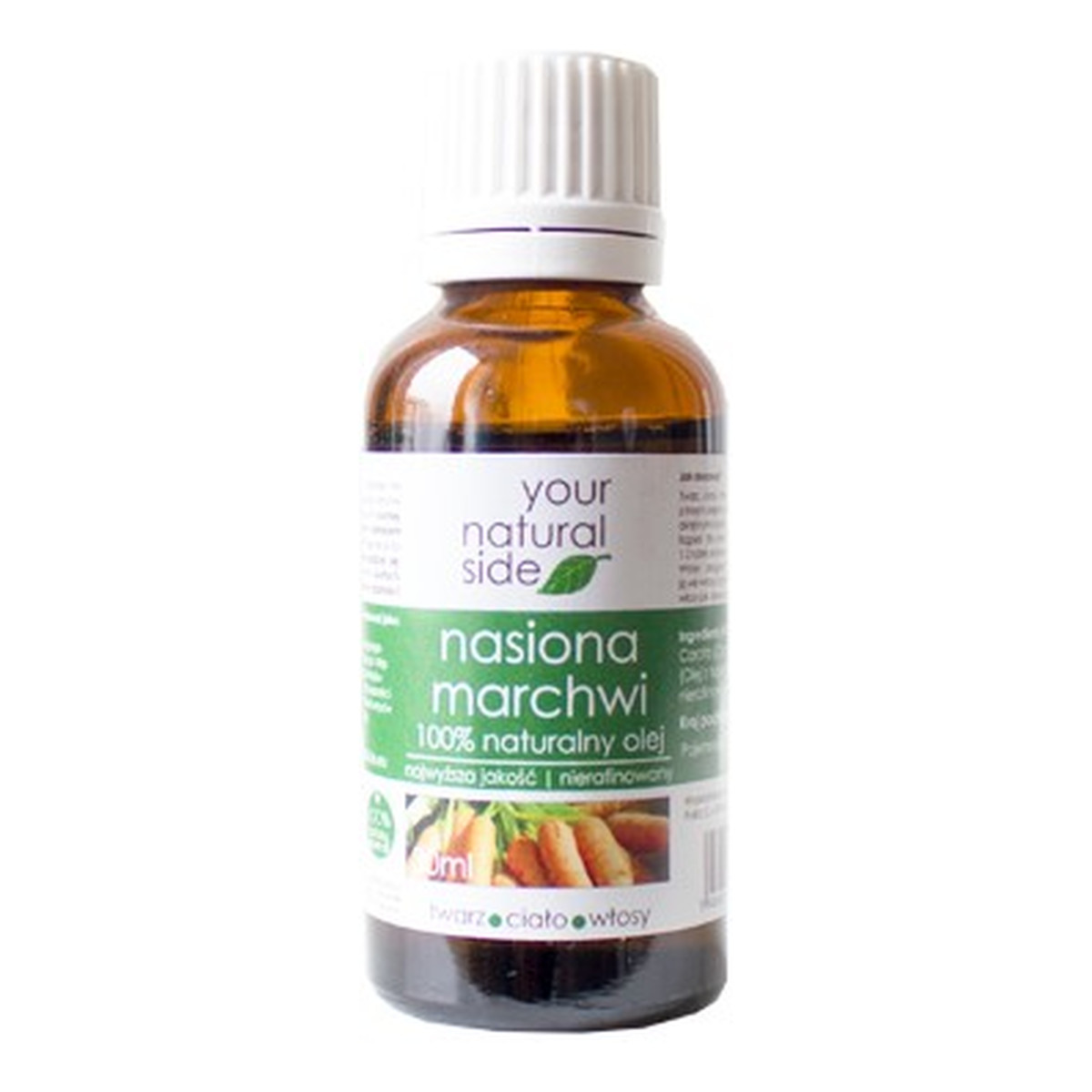 Your Natural Side Naturalny 100% Olej Nasiona Marchwi nierafinowany 30ml