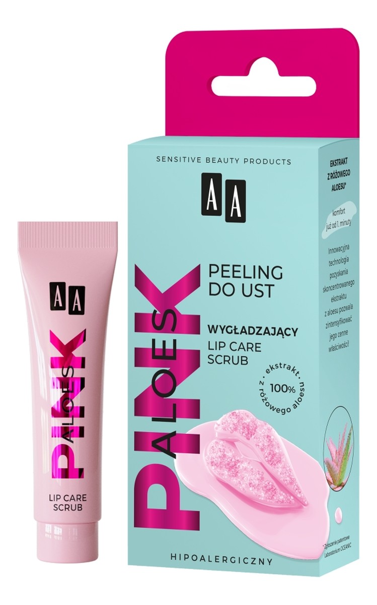 Pink wygładzający peeling do ust lip care scrub