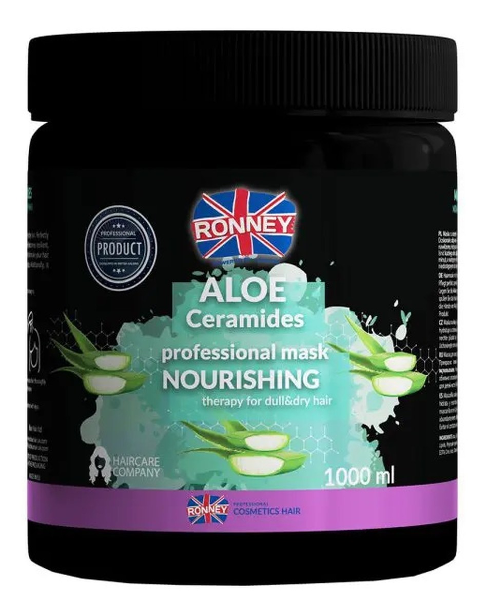 Aloe ceramides professional mask nourishing nawilżająca maska do włosów suchych i matowych