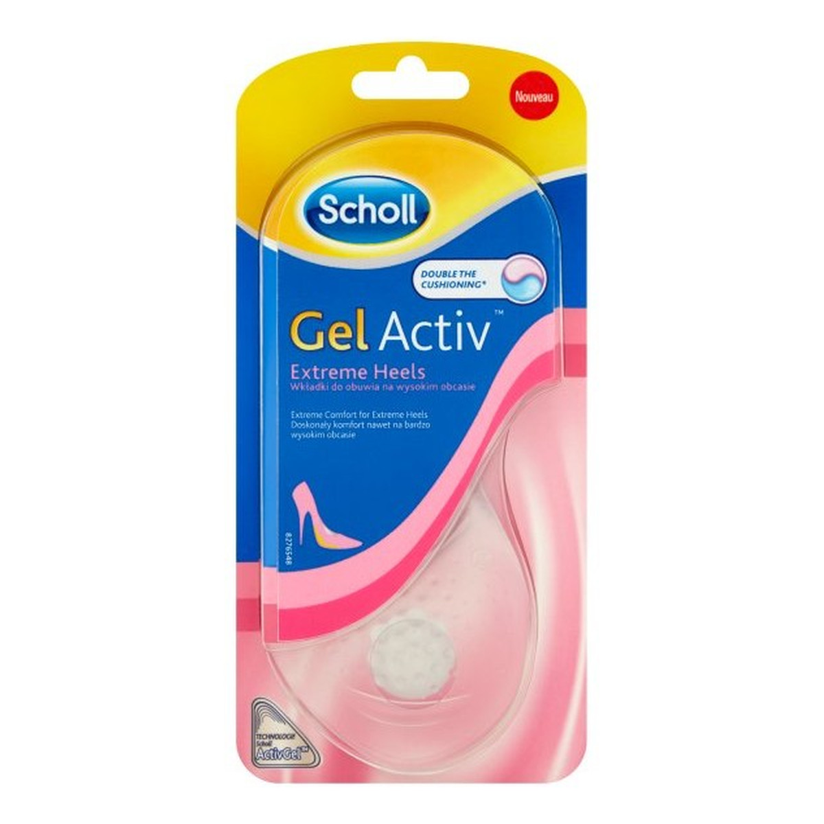 Scholl Gel Activ Extreme Heels Wkładki żelowe do obuwia na wysokim obcasie 35-40,5