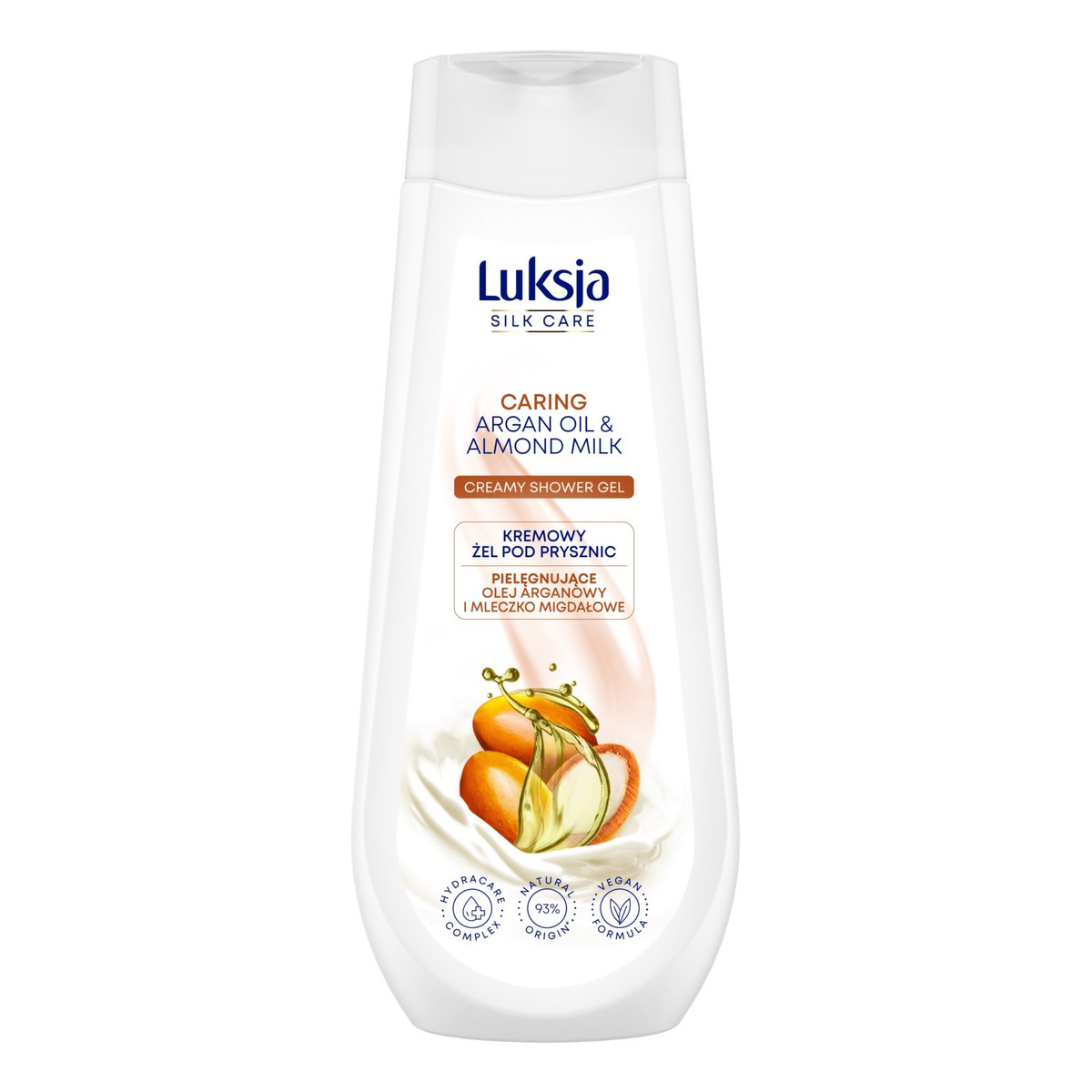 Luksja Silk Care Pielęgnujący Kremowy żel pod prysznic-olej arganowy i mleczko migdałowe 500ml