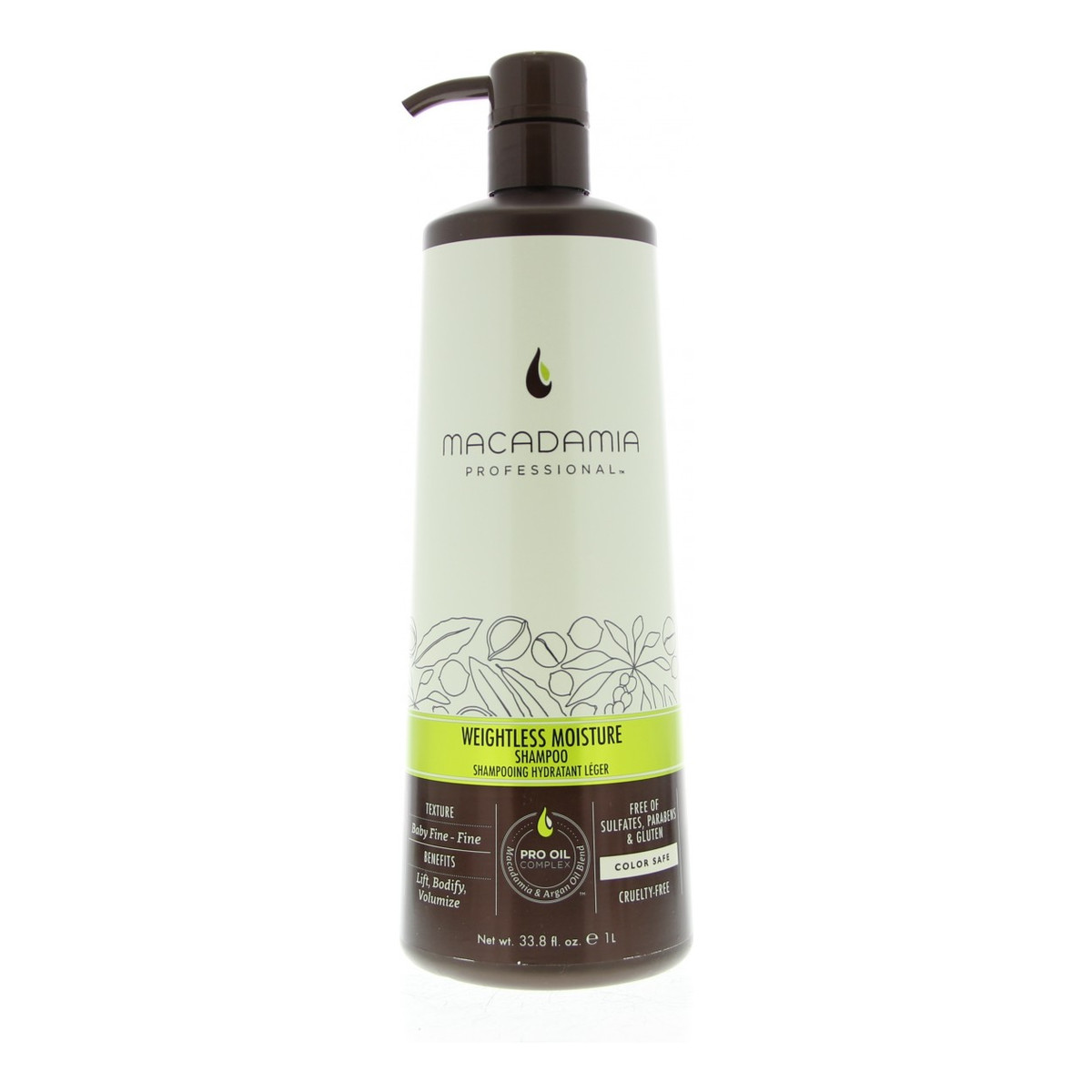 Macadamia Professional Weightless Moisture szampon do włosów cienkich 1000ml