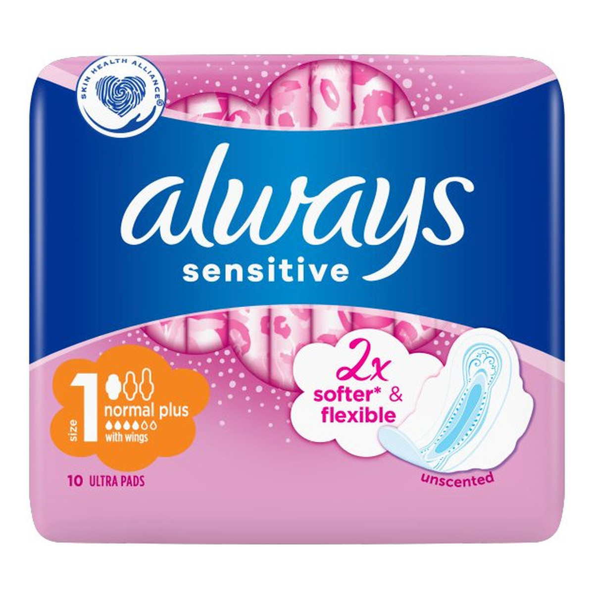 Always Ultra Podpaski ze skrzydełkami Sensitive Normal Plus