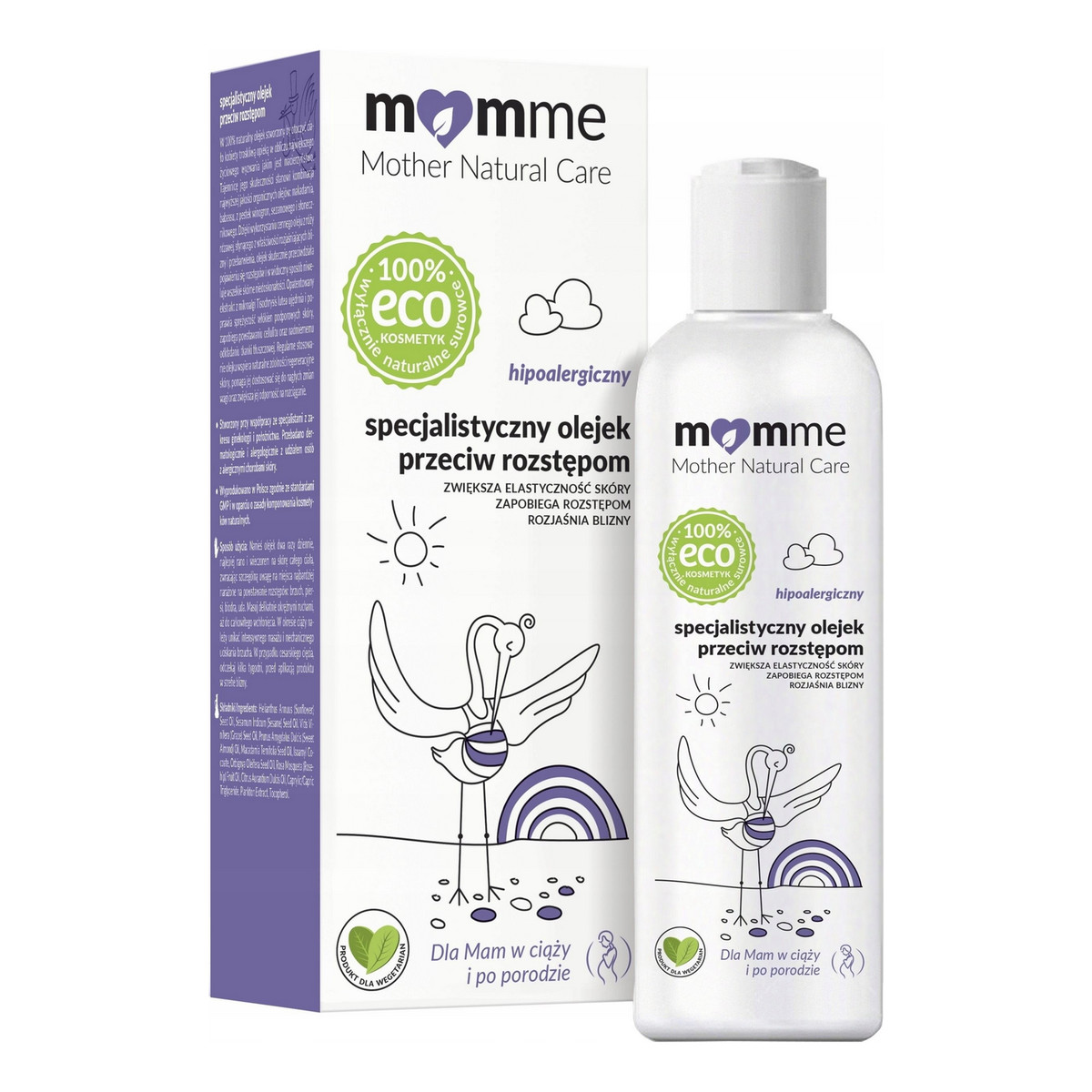 MomMe Mother Natural Care Specjalistyczny Olejek Przeciw Rozstępom 150ml