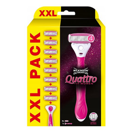 Quattro for women maszynka do golenia z wymiennymi wkładami dla kobiet + 8 wkładów