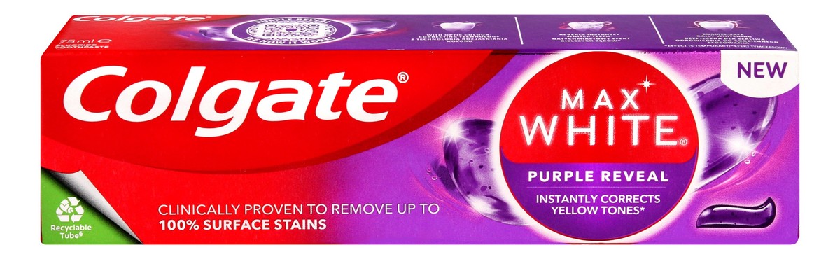 Colgate pasta do zębów max white purple reveal