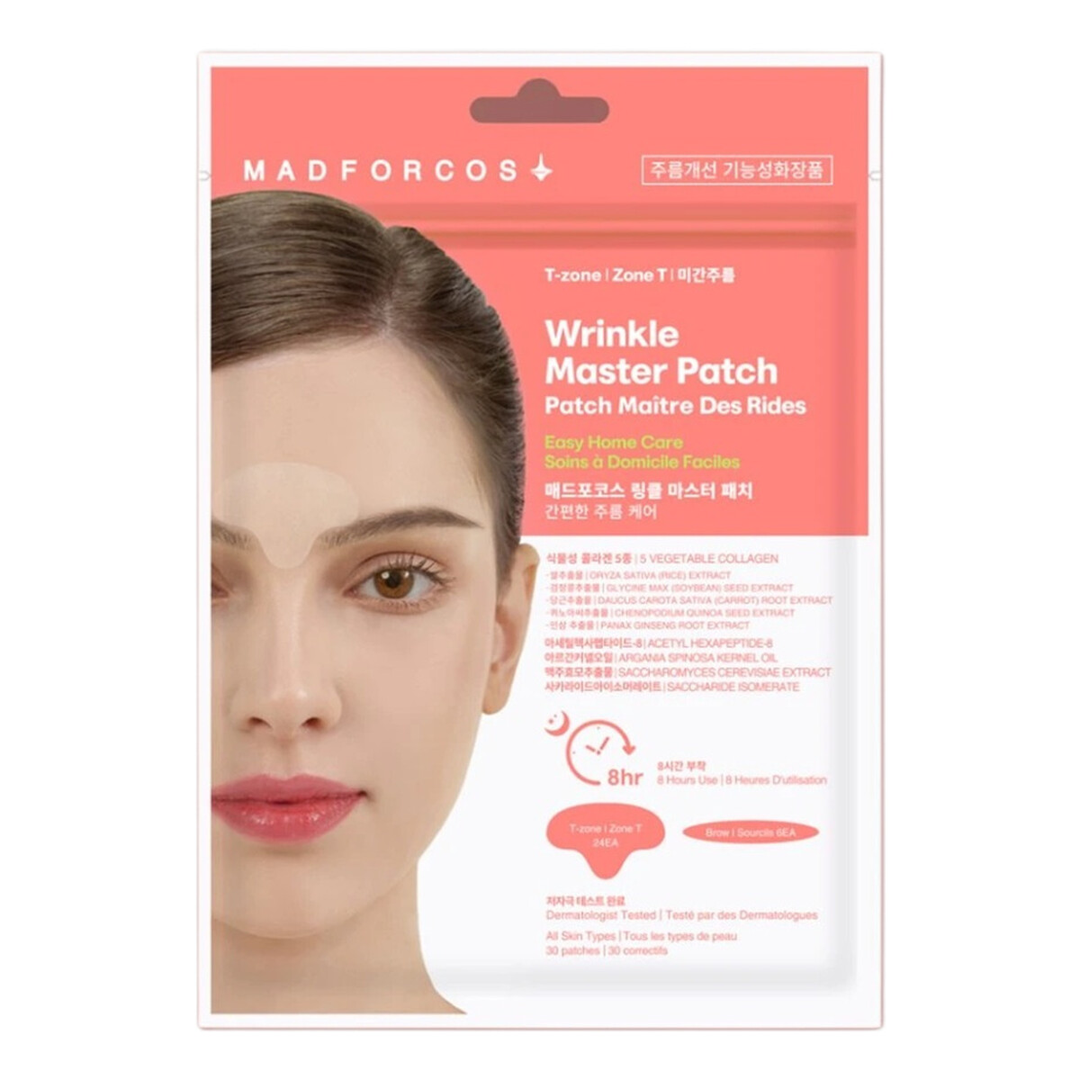 Madforcos Wrinkle master patch t zone plasterki na zmarszczki 36szt