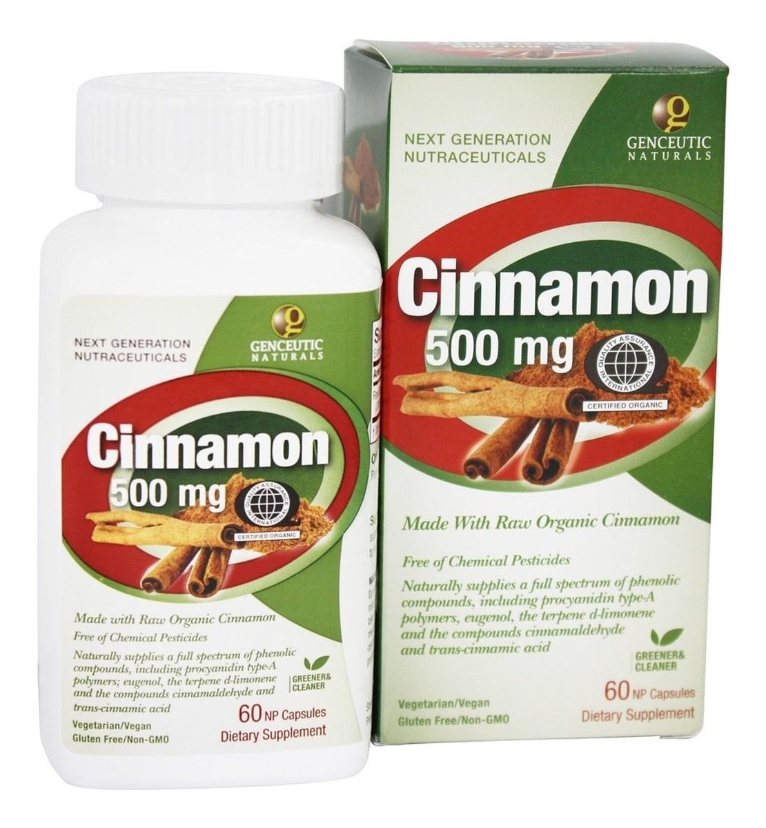 Cinnamon 500mg organiczny cynamon suplement diety 60 kapsułek