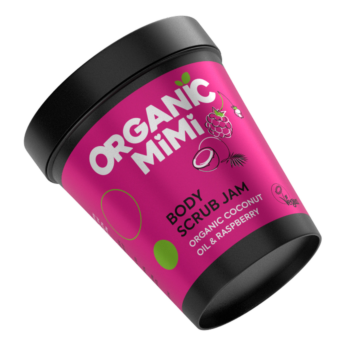 Organic Mimi Dżem-peeling do ciała Olej kokosowy i Malina 250g