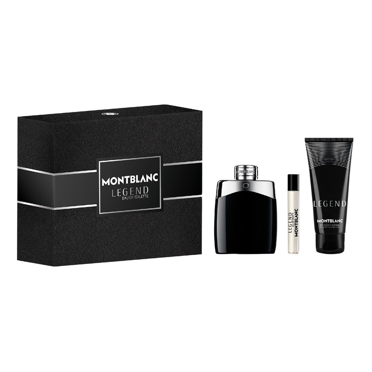 Mont Blanc Legend Zestaw woda toaletowa spray 100ml + miniatura wody toaletowej 7.5ml + żel pod prysznic 100ml