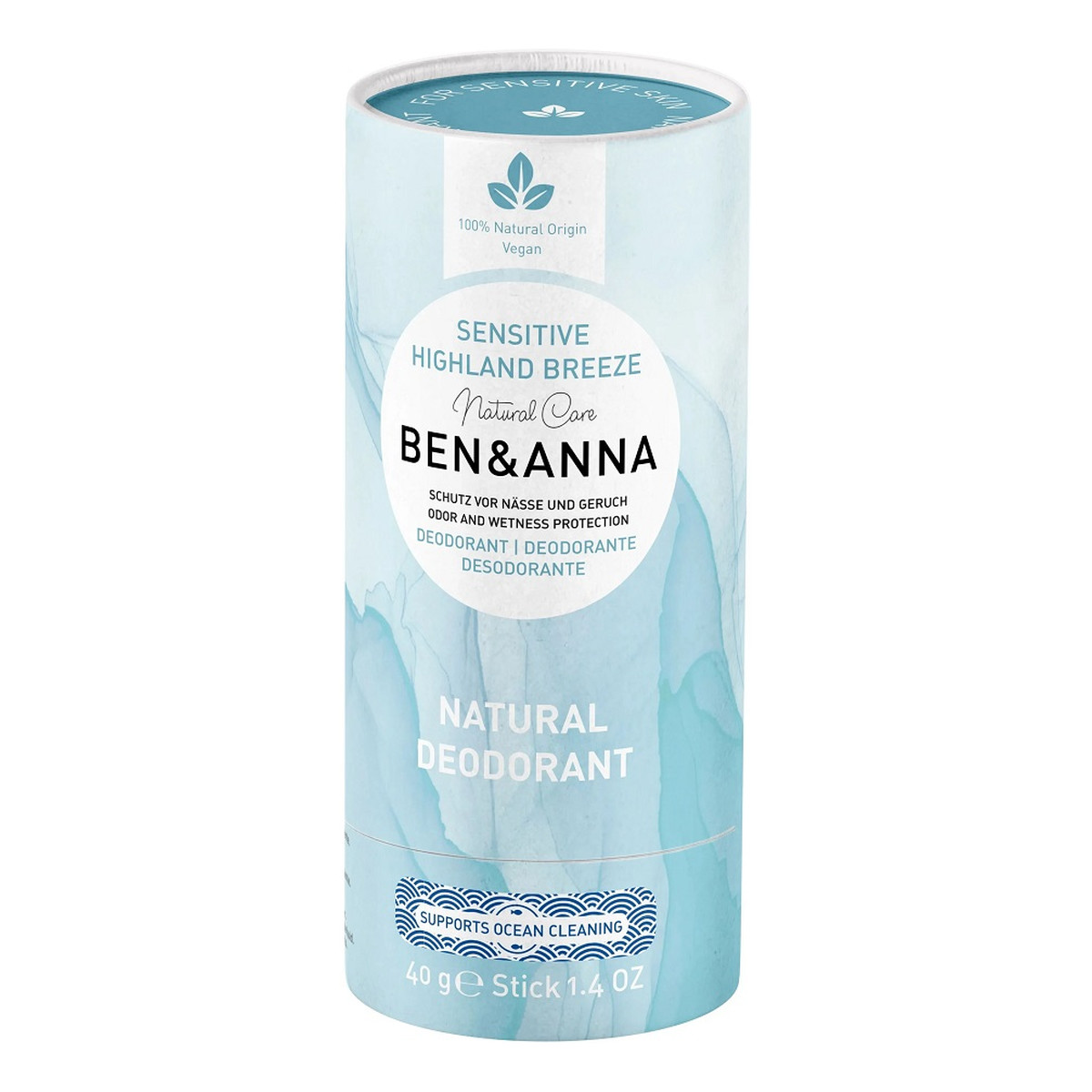 Ben&Anna Natural Deodorant naturalny Dezodorant bez sody sensitive highland breeze 40g