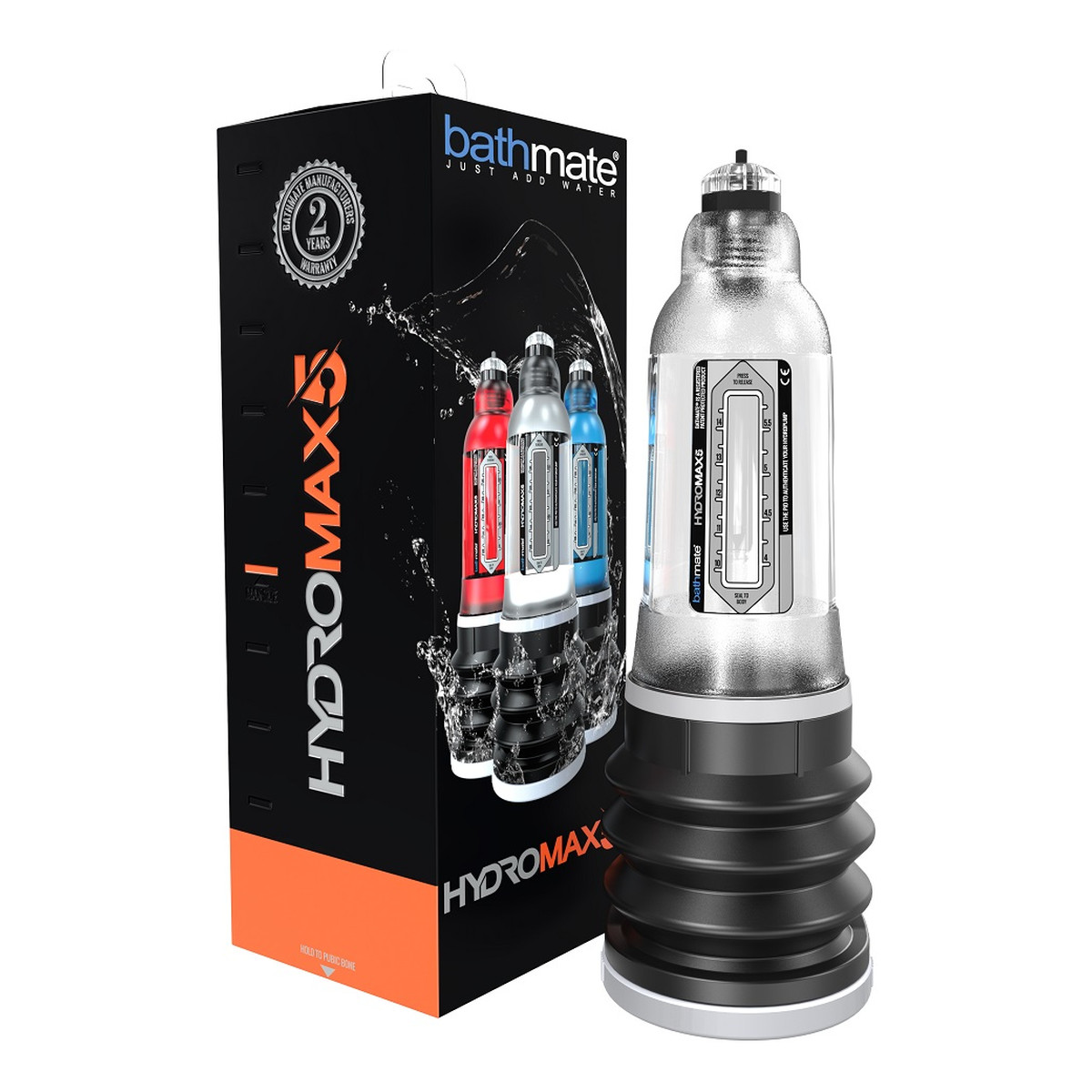 Bathmate Hydromax5 pompka wodna do powiększania penisa crystal clear