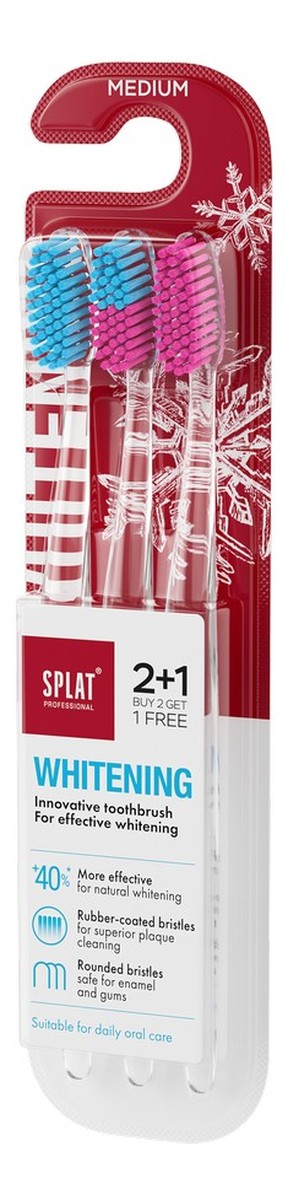 szczoteczka do zębów WHITENING (medium), 3 szt