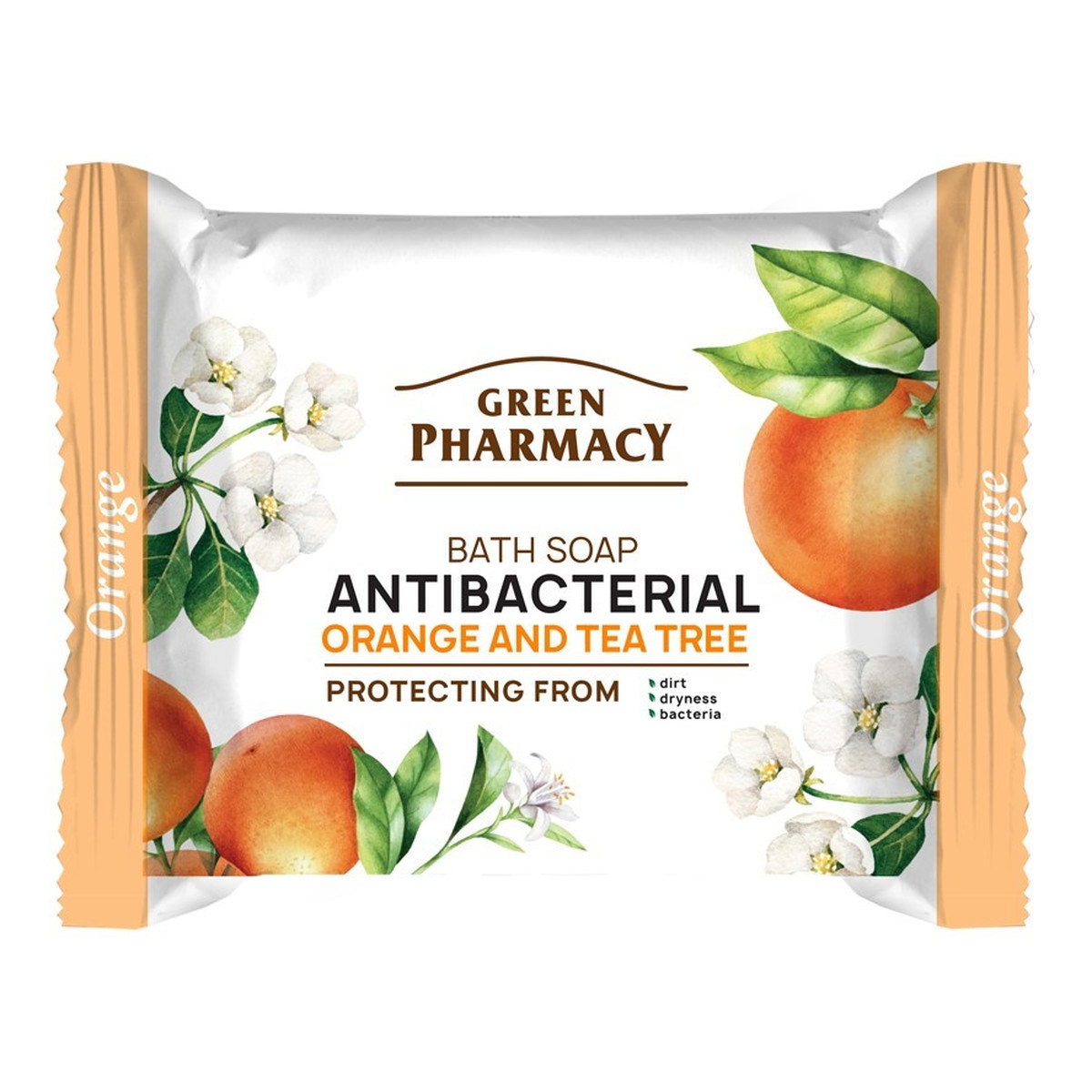 Green Pharmacy Antybakteryjne mydło w kostce Pomarańcza i drzewo herbaciane 100g