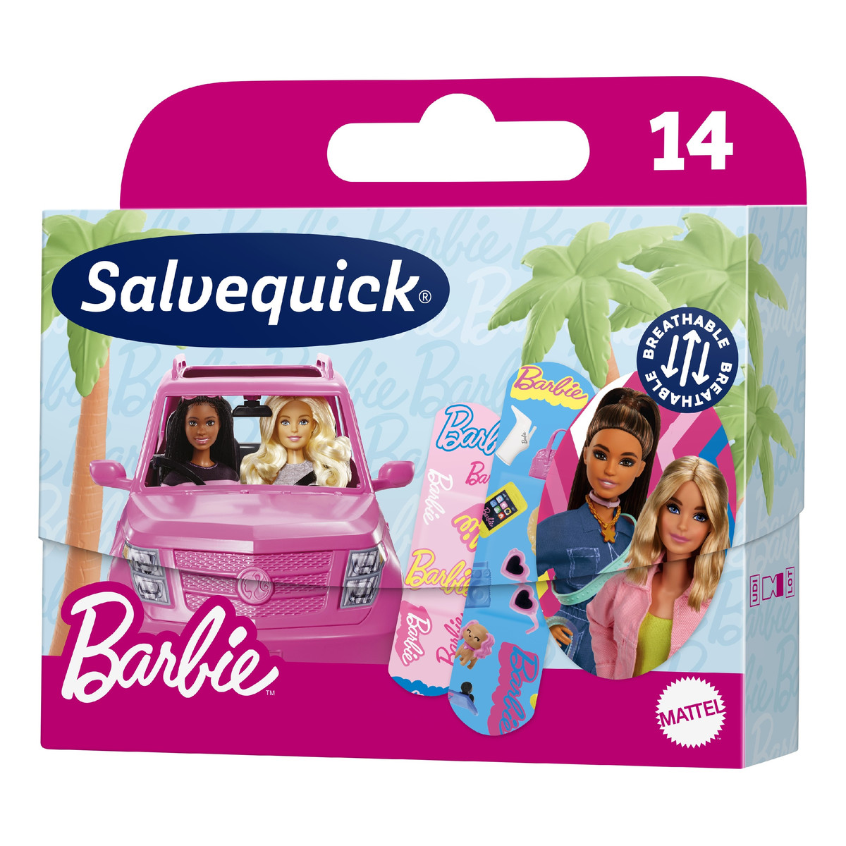 Salvequick Plastry opatrunkowe dla dzieci-barbie 1 op.-14 sztuk