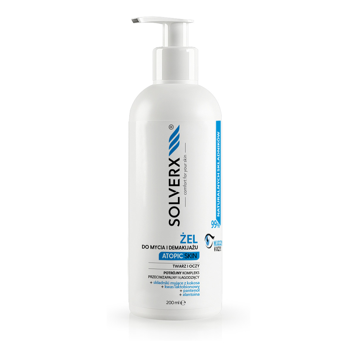 Solverx Atopic Skin Żel do mycia i demakijażu twarzy i oczu 200ml