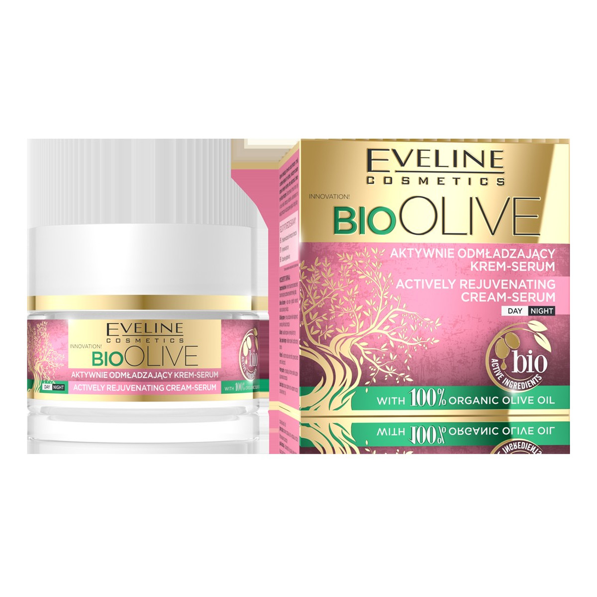 Eveline Bio Olive Aktywnie odmładzający krem serum do twarzy 50ml