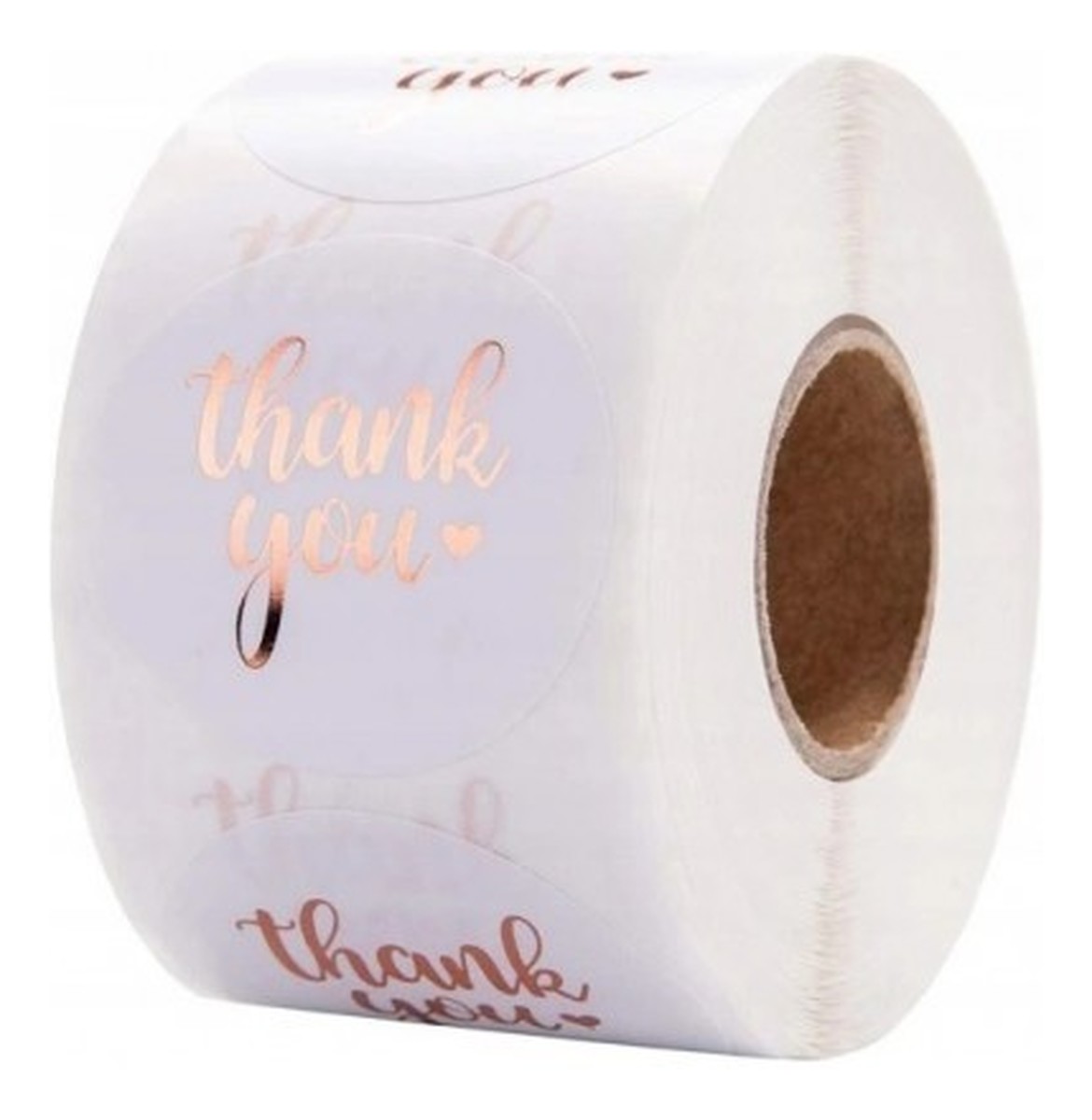 Ozdobne naklejki na taśmie "thank you gold" 25mm-1 rolka (500szt)