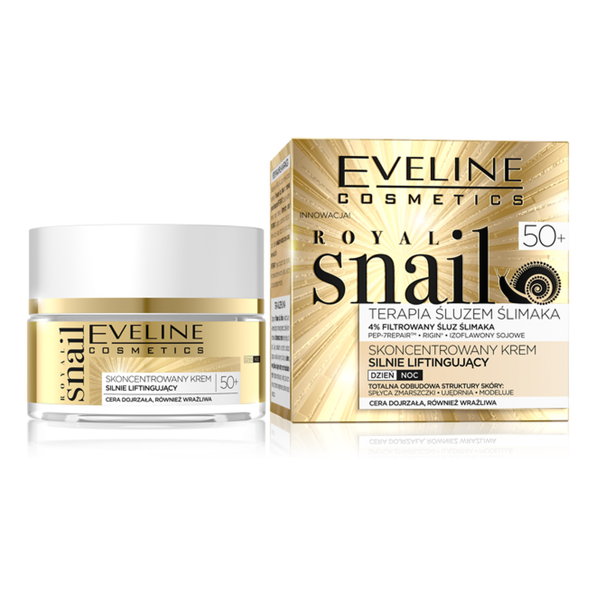 Eveline Royal Snail skoncentrowany krem silnie liftingujący 50+ na dzień i na noc 50ml