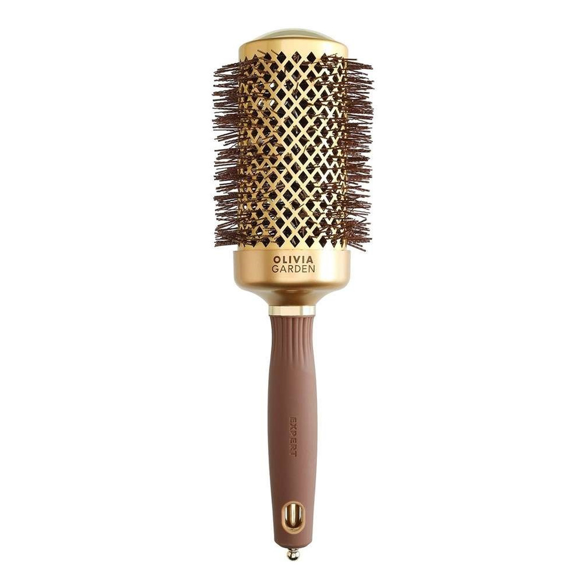 Olivia Garden Expert blowout shine szczotka do modelowania i suszenia włosów gold/brown 55mm