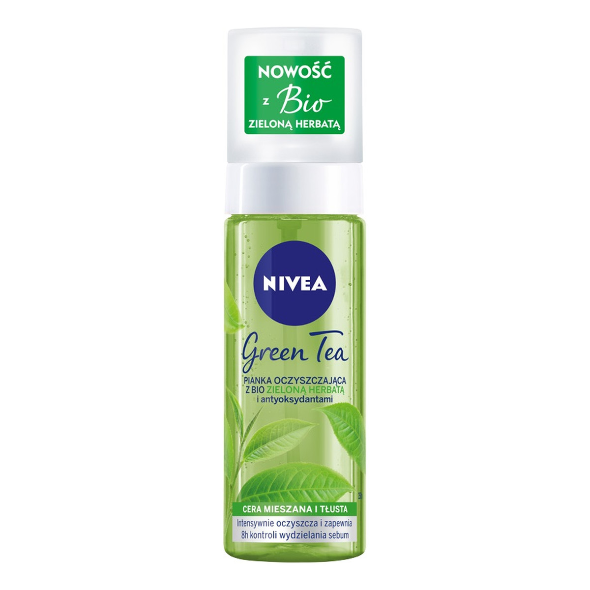 Nivea Green Tea Oczyszczająca pianka do twarzy co dery tłustej i mieszanej 150ml