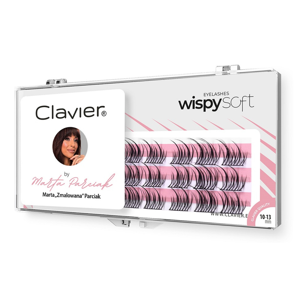 Clavier Wispy Soft by Marta „Zmalowana” Parciak kępki rzęs – naturalny efekt wispy i lekka objętość 10-13mm