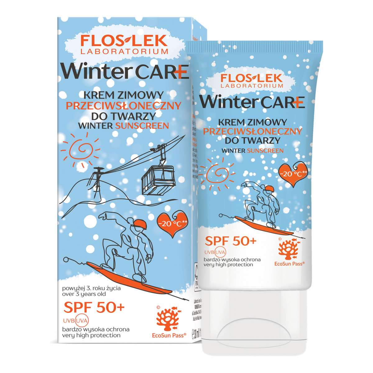 FlosLek Winter Care Krem zimowy przeciwsłoneczny do twarzy SPF 50+ 50ml