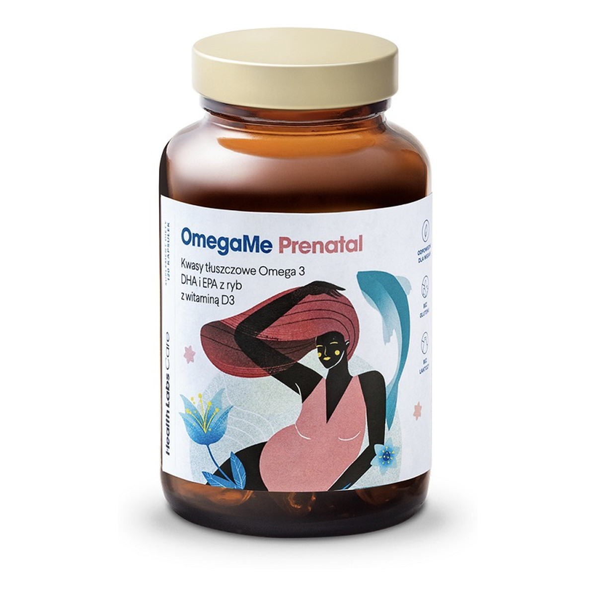 HealthLabs Omegame prenatal kwasy tłuszczowe omega 3 dha i epa z ryb z witaminą d3 suplement diety 60 kapsułek