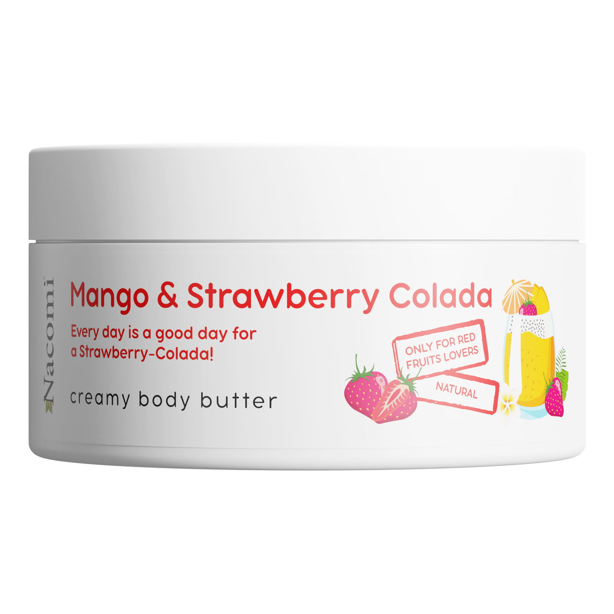 Nacomi Kremowe masło do ciała o zapachu mango i truskawcolady 100ml