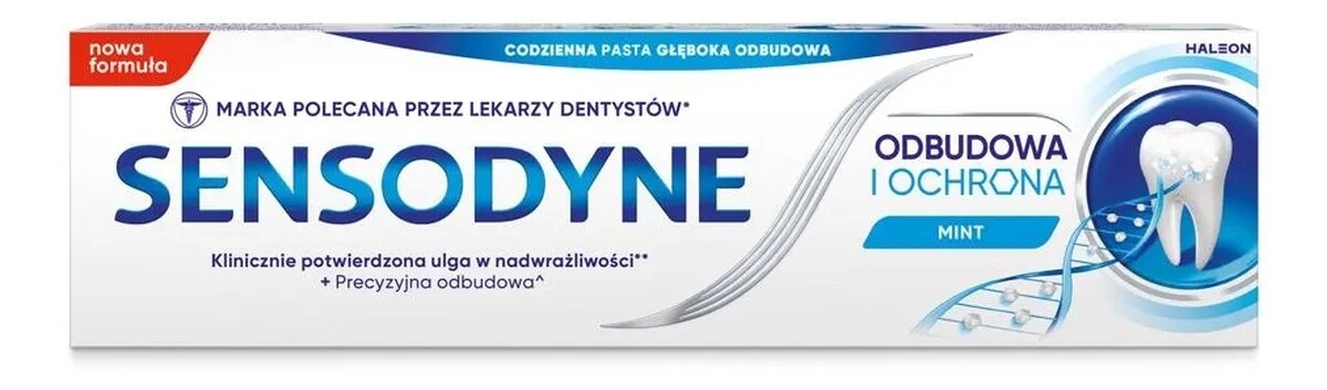 Odbudowa i ochrona pasta do zębów z fluorkiem