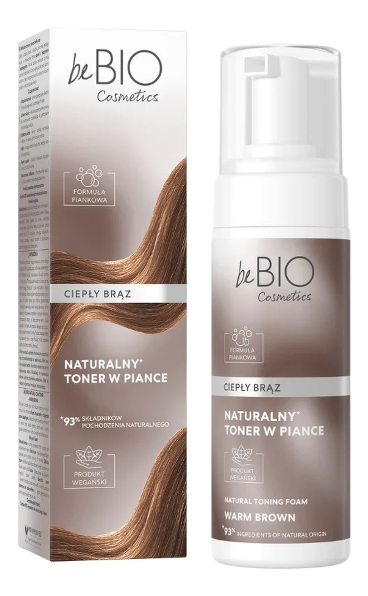 Naturalny Toner w piance Ciepły Brąz