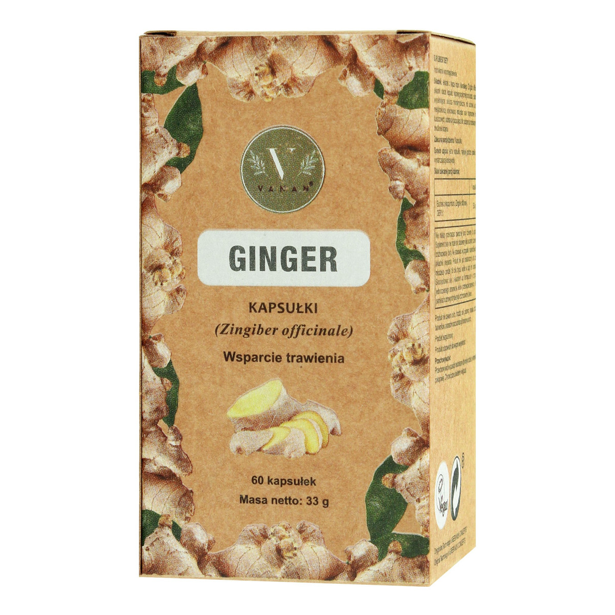 Ajurweda Vanan ginger suplement diety wspomagający odporność i trawienie kapsułki 60 szt.