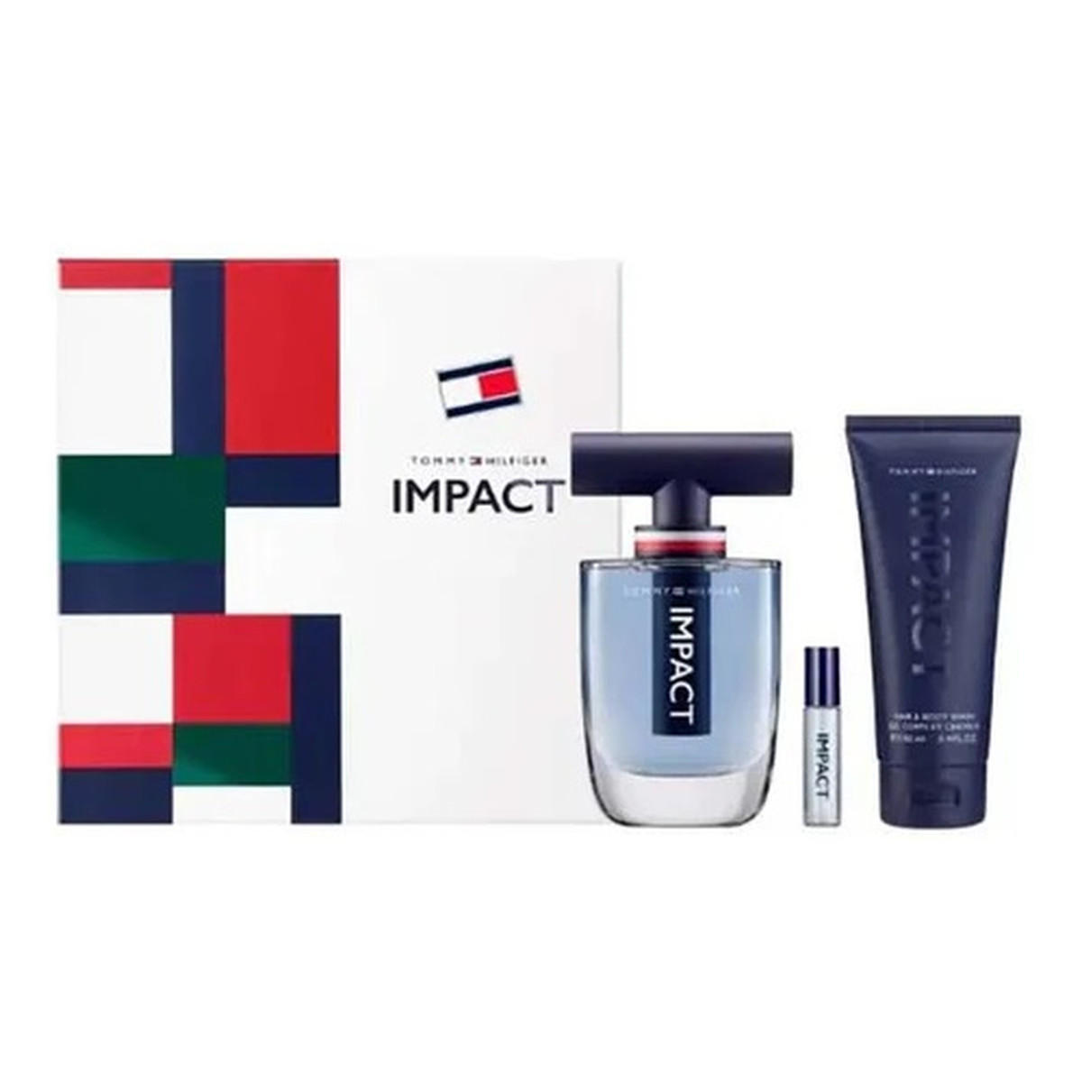 Tommy Hilfiger Impact Zestaw woda toaletowa spray 100ml + żel pod prysznic 100ml + miniatura wody toaletowej 4ml