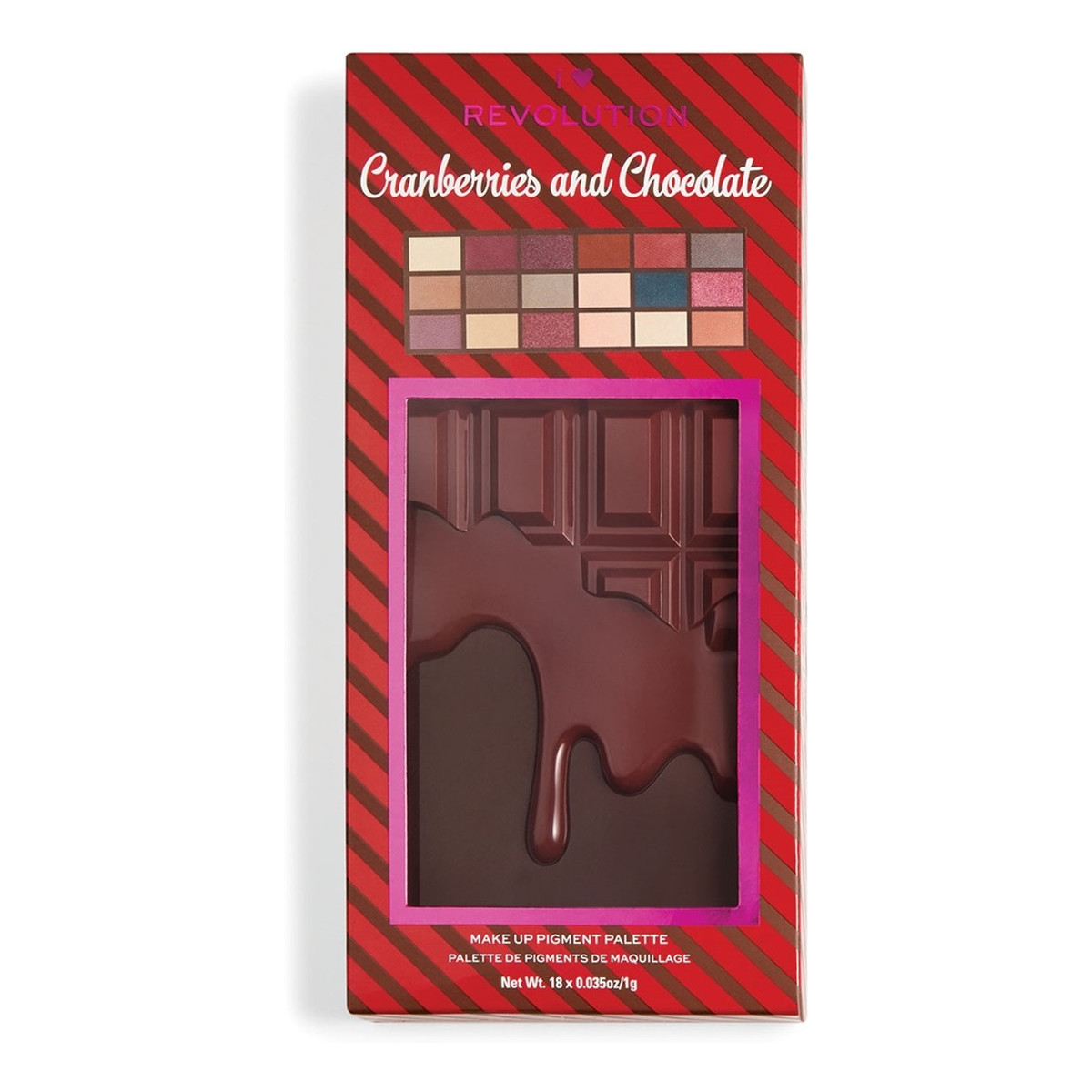 Makeup Revolution Cranberries & Chocolate Paleta 18 Cieni Do Powiek