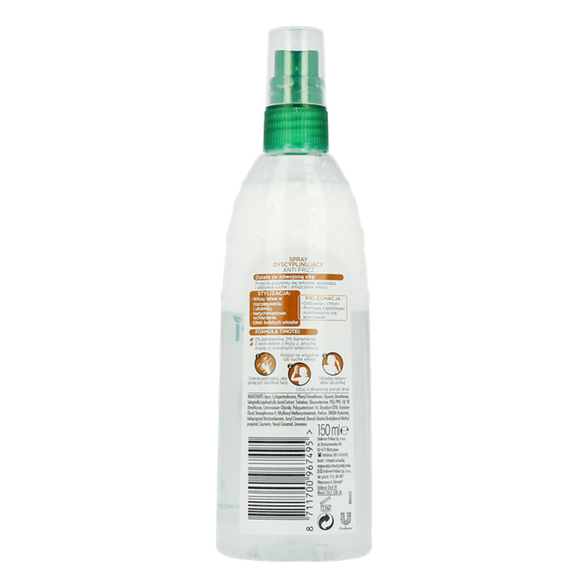 Timotei Anti Frizz Spray Dyscyplinujący Włosy 150ml