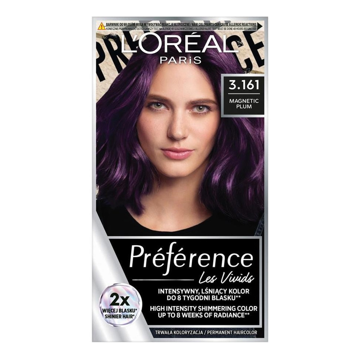 L'Oreal Paris Preference vivids farba do włosów 3.161 magentic plum