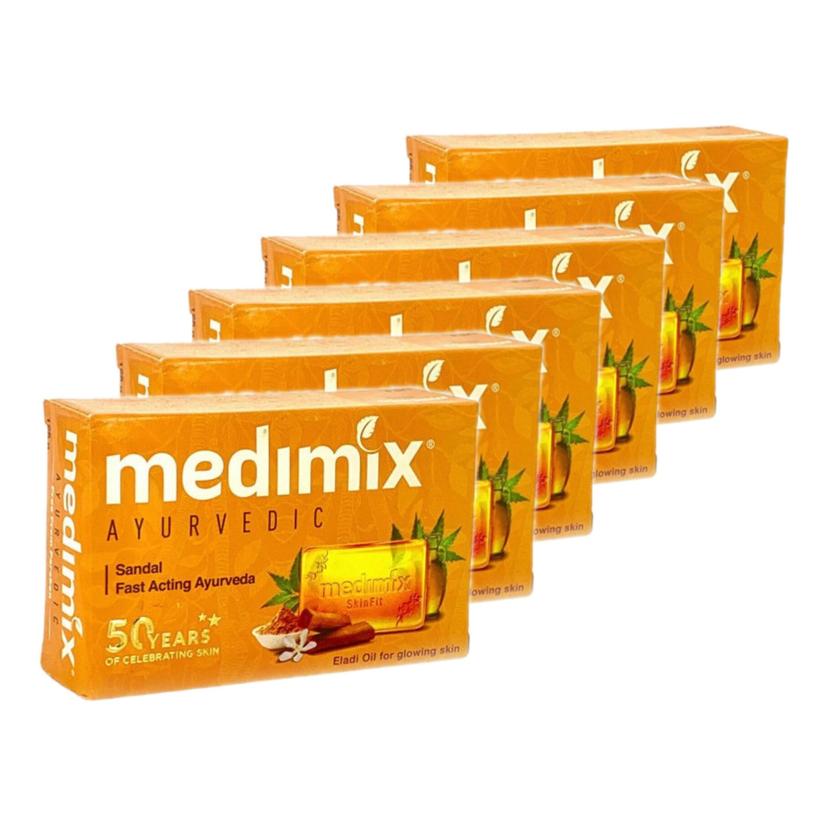 Medimix Mydło Sandałowe Ajurwedyjskie dla skóry z niedoskonałościami 6x125g