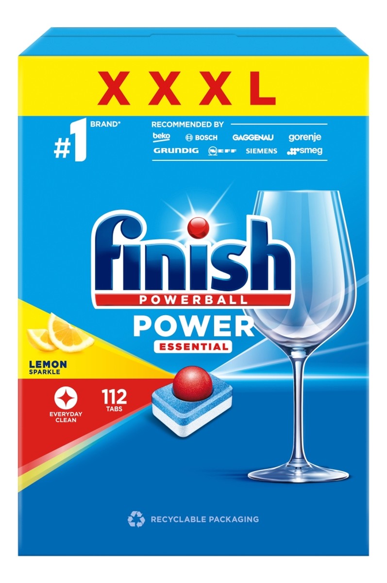 Power essential tabletki do zmywarki lemon 112szt