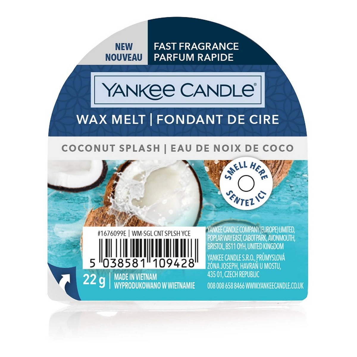 Yankee Candle Wax melt wosk zapachowy coconut splash 22g