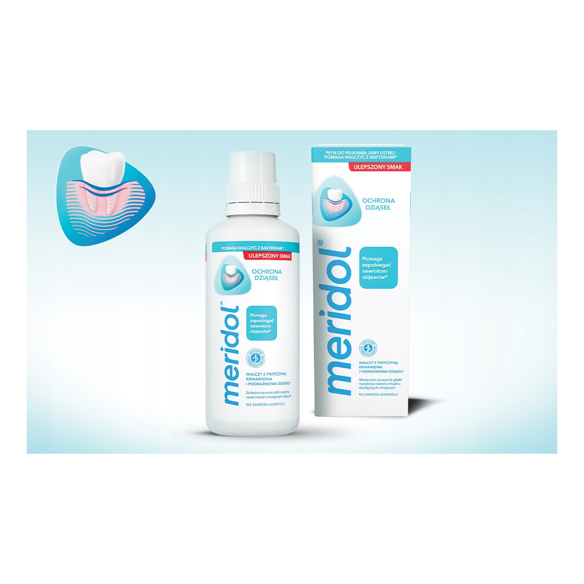 Meridol Pasta Do Zębów 2x75ml + Płyn do płukania jamy ustnej 400ml