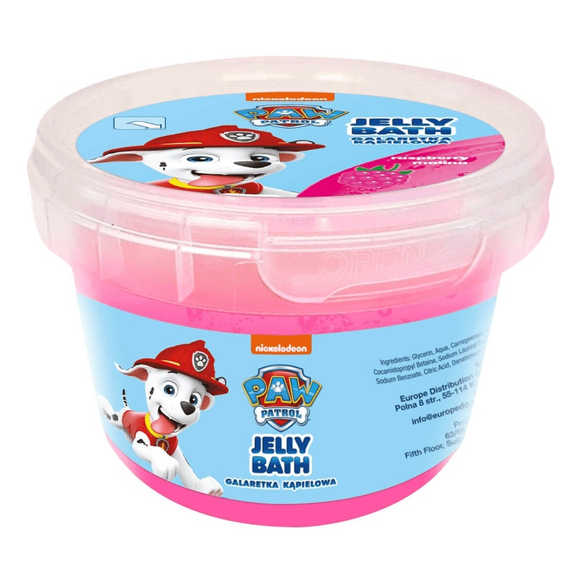 Paw Patrol Jelly bath galaretka kąpielowa malina 100g