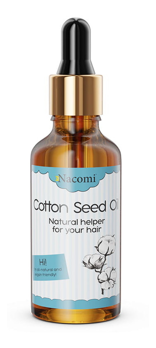 Cotton seed oil olej z nasion bawełny z pipetą